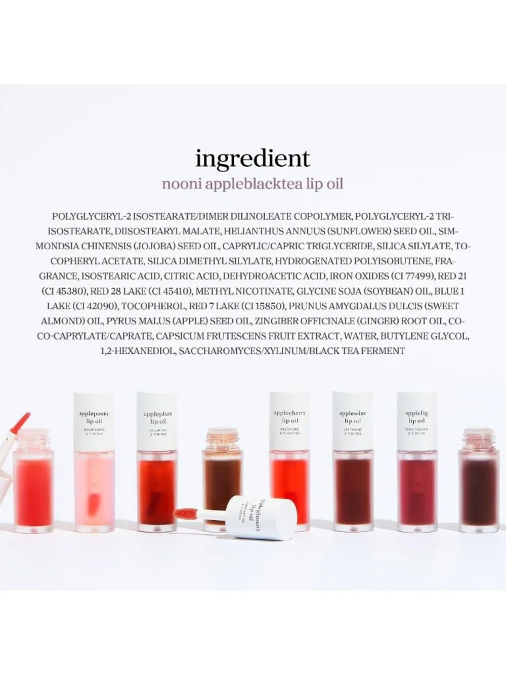 Korean Lip Oil - Applepeony | Long-Lasting, Moisturizing, Plumping, Hydrating